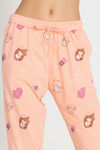 Zivame Farm Lore Knit Cotton Pyjama Set - Peach Pearl — thumbnail 7